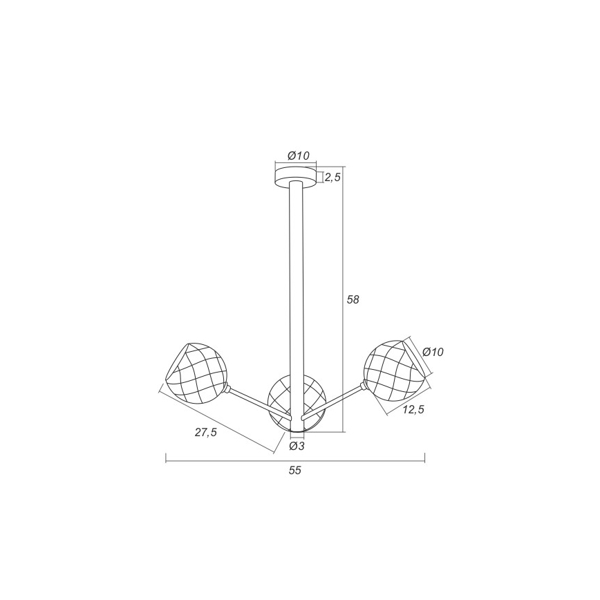 Argon 1358 - LED Lustr na tyči BELLUNO 3xLED/5W/230V