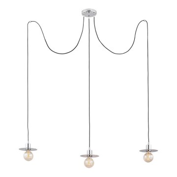 Argon 1378 - Lustr na lanku CORSO 3xE27/15W/230V pavouk lesklý chrom