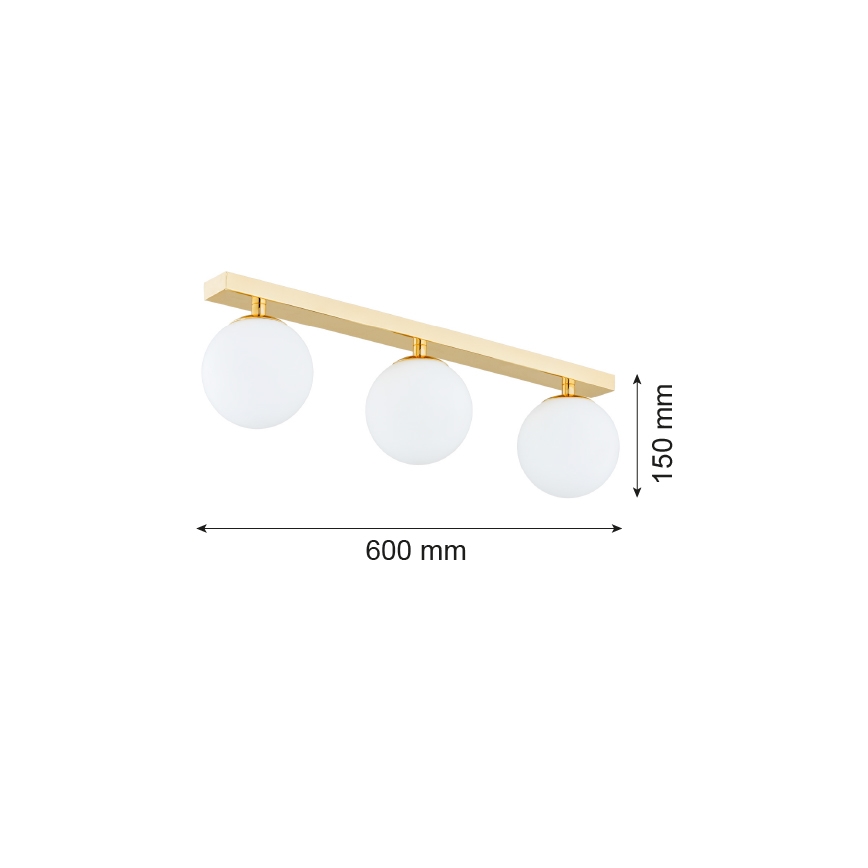 Argon 1414 - Koupelnový přisazený lustr FLAVIO 3xE14/7W/230V IP44