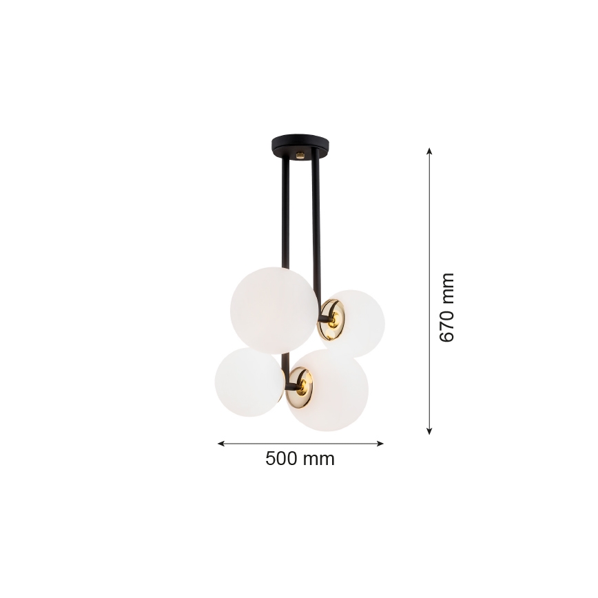 Argon 1739 - Lustr na tyči MORITZ 4xE27/15W/230V