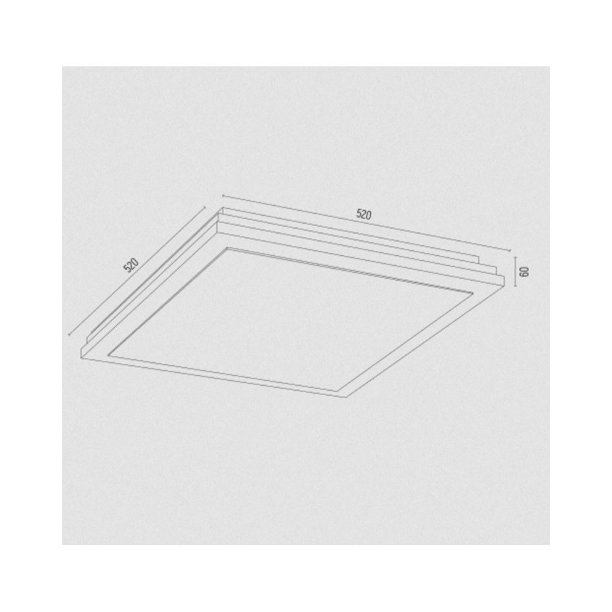 Argon 1804 - Stropní svítidlo CASERTA 4xE27/15W/230V 52x52 cm