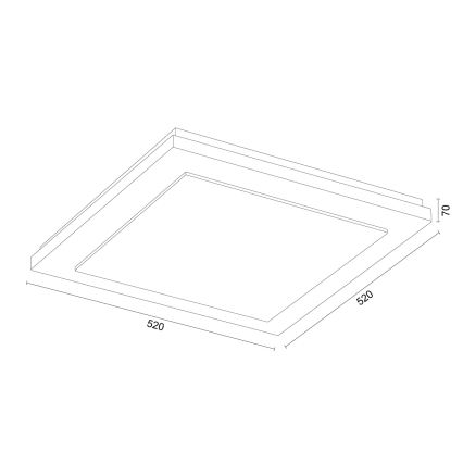Argon 1870 - Stropní svítidlo TABOR 4xE27/15W/230V 52x52 cm bílá