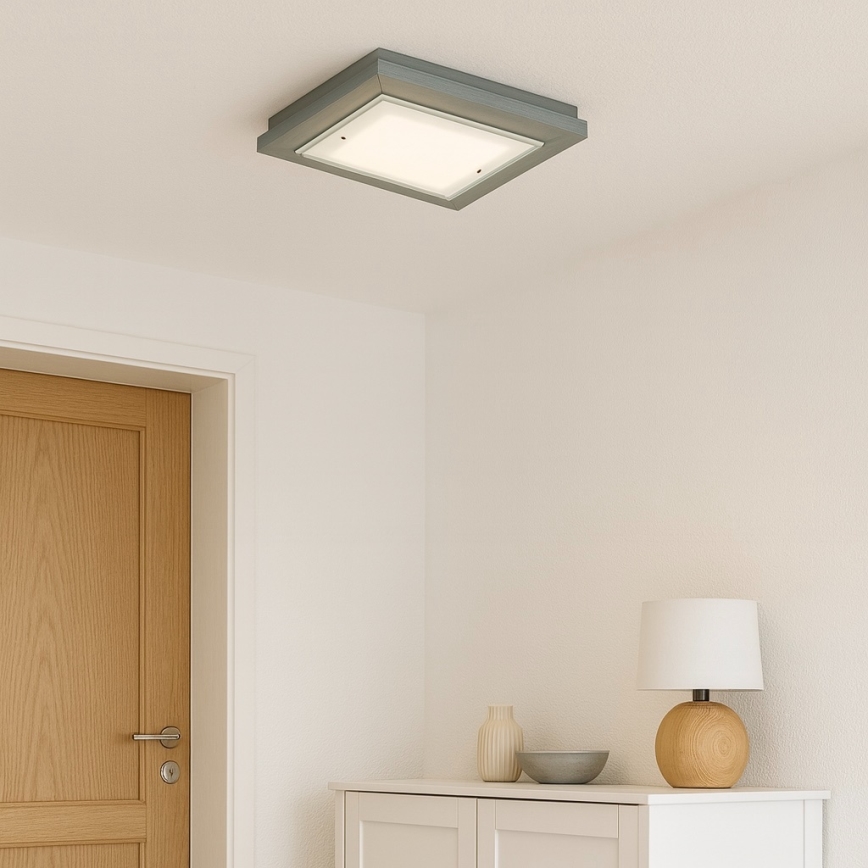 Argon 1873 - Stropní svítidlo TABOR 4xE27/15W/230V 52x52 cm šedá