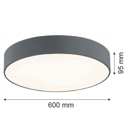 Argon 2083 - Stropní svítidlo DARLING 5xE27/15W/230V pr. 60 cm šedá