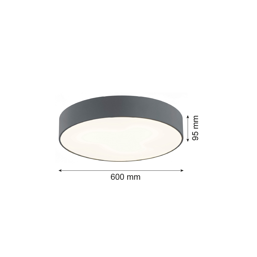 Argon 2083 - Stropní svítidlo DARLING 5xE27/15W/230V pr. 60 cm šedá