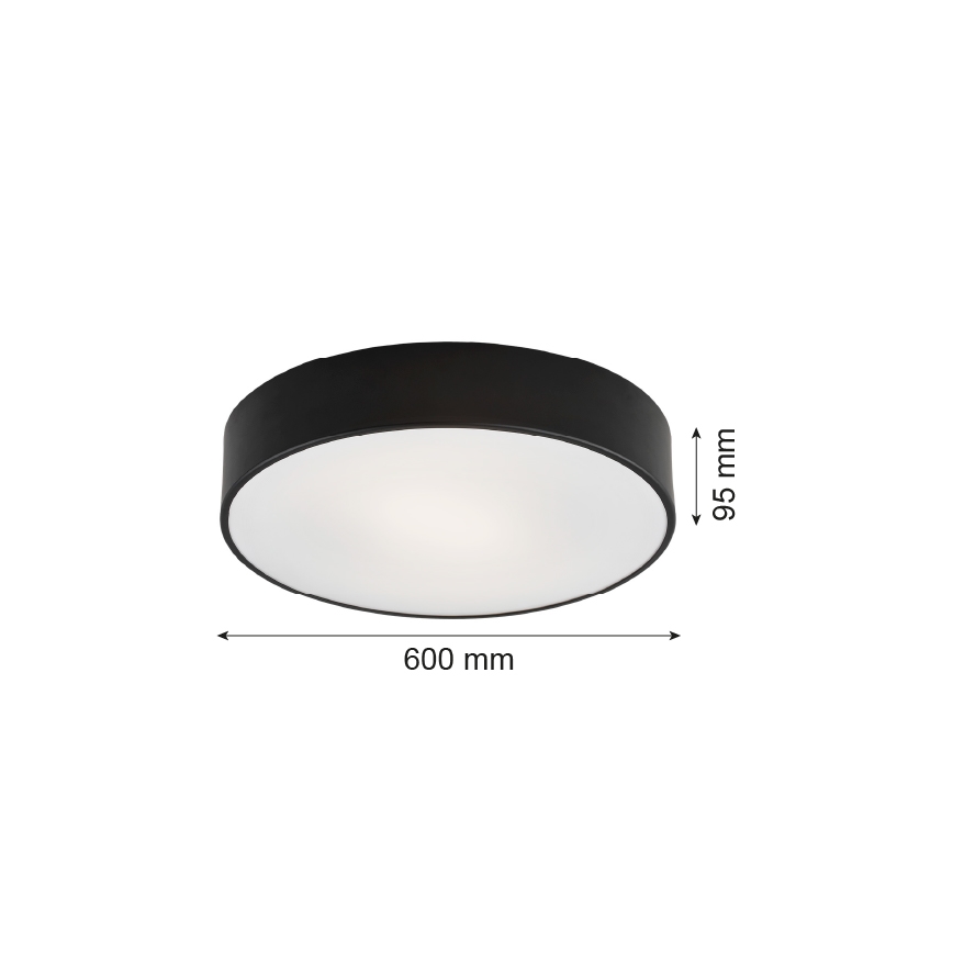 Argon 2084 - Stropní svítidlo DARLING 5xE27/15W/230V pr. 60 cm černá