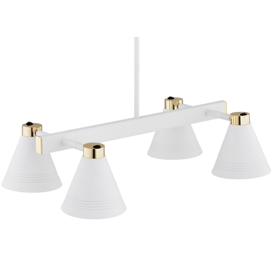 Argon 2551 - Lustr na tyči AVALONE 6xE27/15W/230V bílá/zlatá