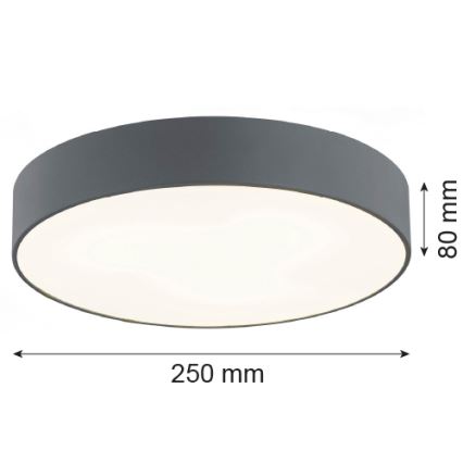 Argon 3080 - Stropní svítidlo DARLING 2xE27/15W/230V pr. 25 cm šedá