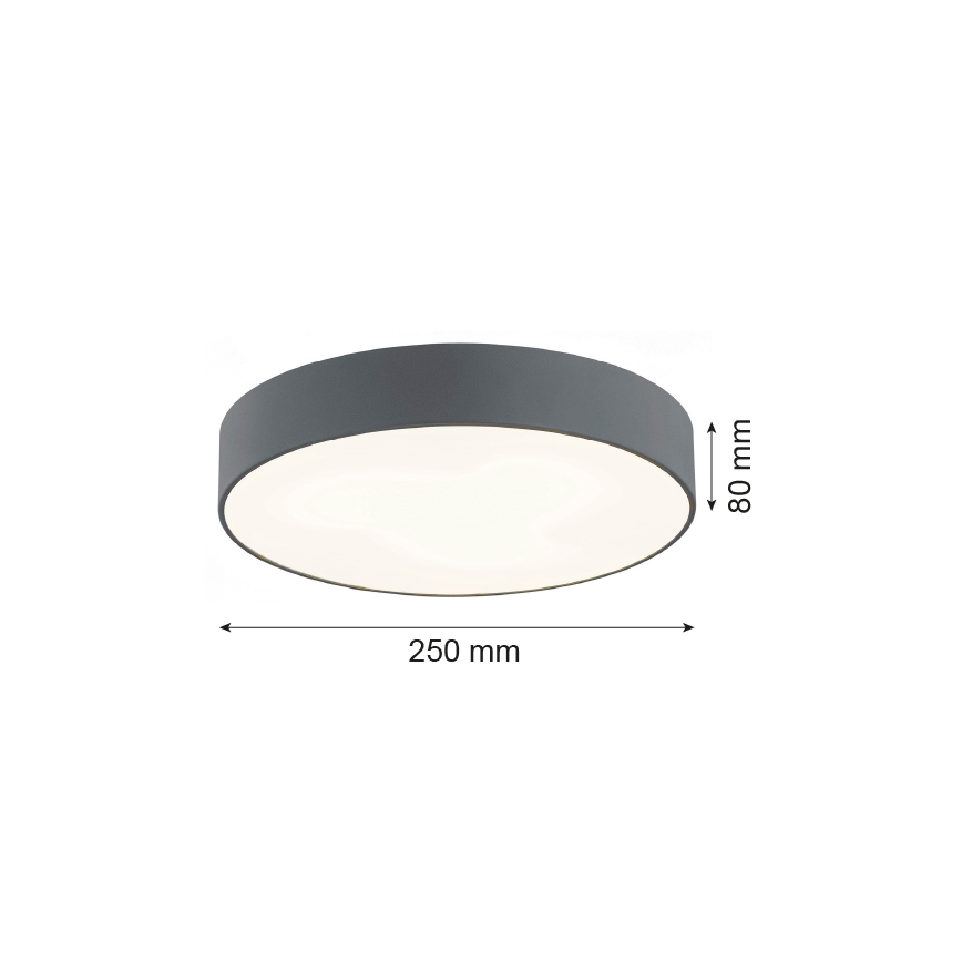 Argon 3080 - Stropní svítidlo DARLING 2xE27/15W/230V pr. 25 cm šedá