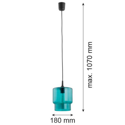 Argon 3271 - Lustr na lanku NEWA 1xE27/15W/230V tyrkysová