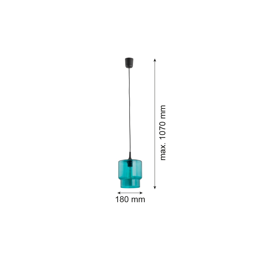 Argon 3271 - Lustr na lanku NEWA 1xE27/15W/230V tyrkysová