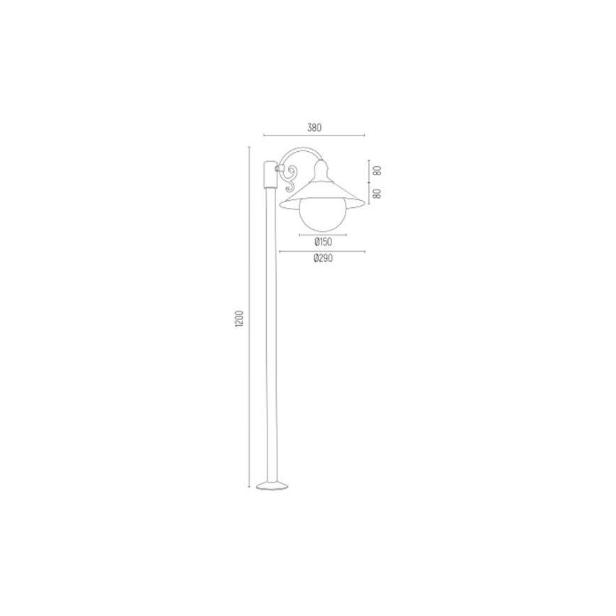 Argon 3284 - Venkovní lampa ERBA BIS 1xE27/15W/230V