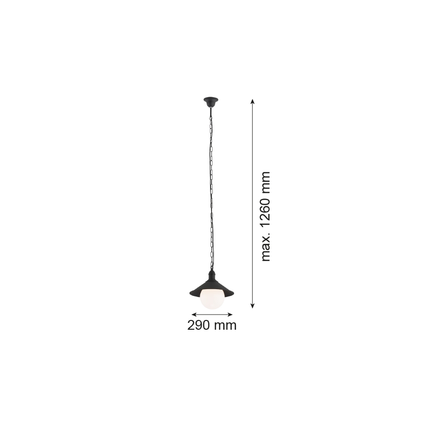 Argon 3285 - Venkovní lustr ERBA BIS 1xE27/60W/230V