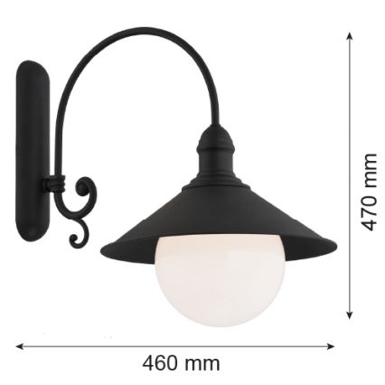 Argon 3286 - Nástěnné svítidlo ERBA BIS 1xE27/60W/230V