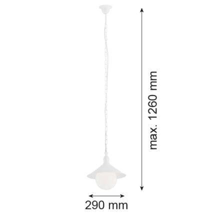 Argon 3296 - Venkovní lustr ERBA BIS 1xE27/60W/230V