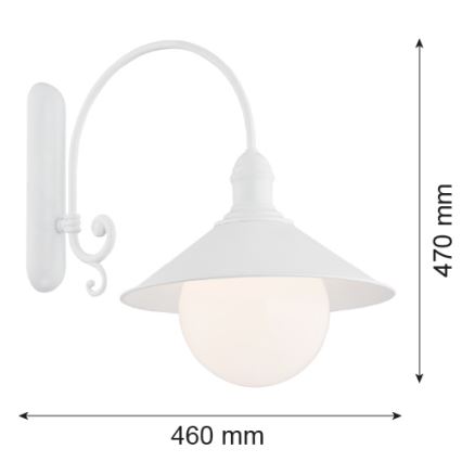 Argon 3297 - Nástěnné svítidlo ERBA BIS 1xE27/60W/230V