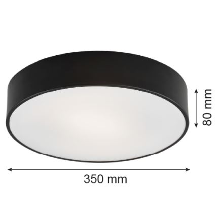 Argon 3570  - LED Stropní svítidlo DARLING LED/25W/230V pr. 35 cm černá