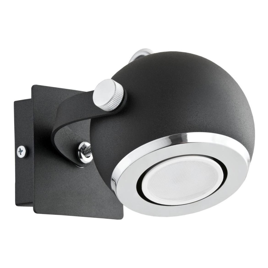 Argon 3638 - Nástěnné bodové svítidlo KOS 1xGU10/5W/230V černá/lesklý chrom