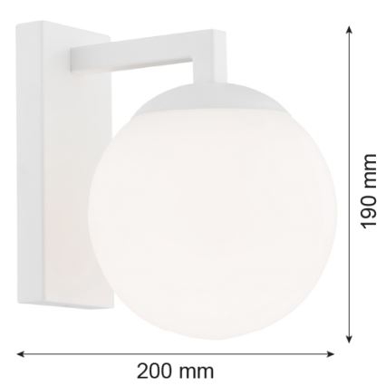 Argon 3733 - Nástěnná lampa ASPEN 1xE27/15W/230V bílá