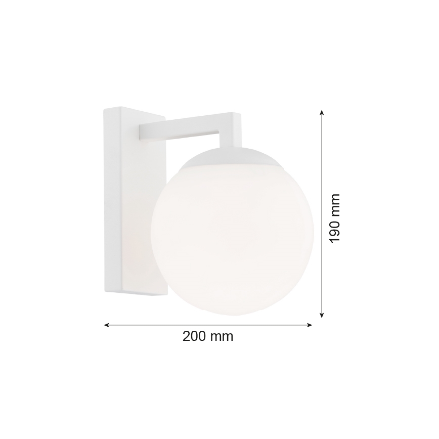 Argon 3733 - Nástěnná lampa ASPEN 1xE27/15W/230V bílá