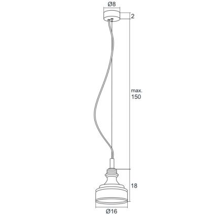 Argon 3795 - LED Lustr na lanku TULUZA LED/5W/230V