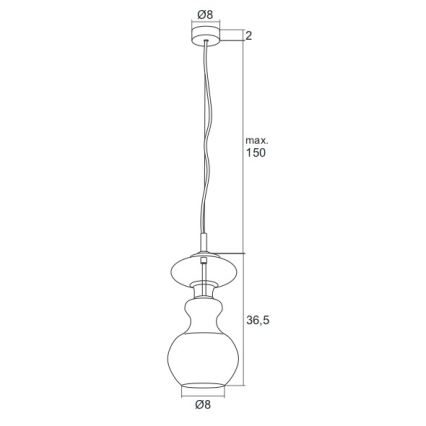 Argon 3800 - LED Lustr na lanku MODENA LED/8W/230V