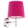 Argon 3909 - Nástěnná lampa BOLZANO 1xE27/15W/230V růžová/lesklý chrom