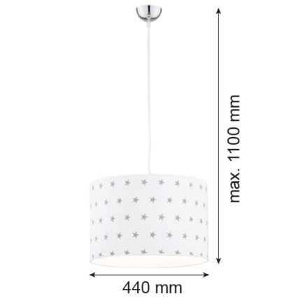 Argon 4133 - Lustr na lanku MAGIC 1xE27/15W/230V bílá