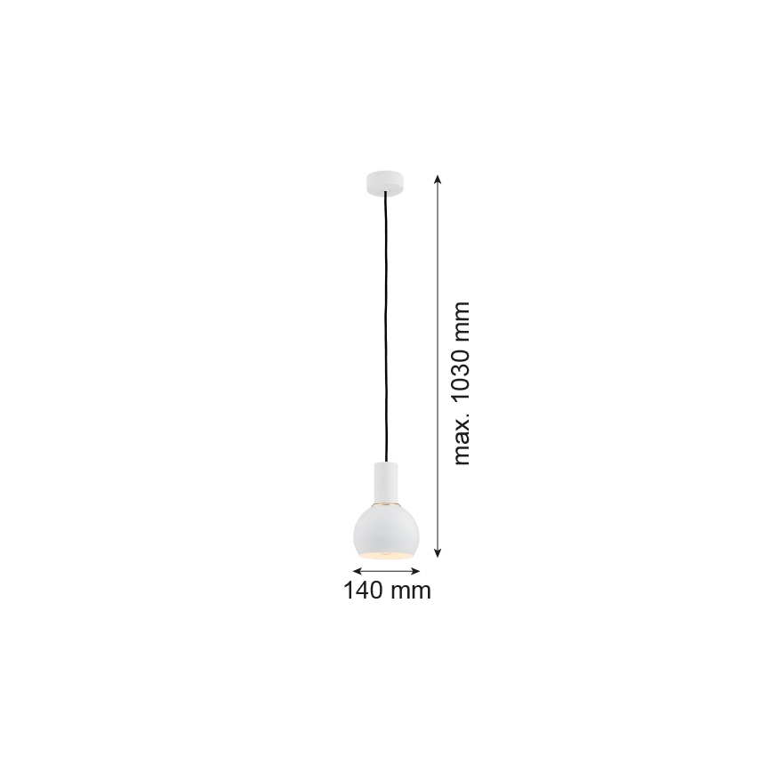 Argon 4215 - Lustr na lanku SINES 1xE27/15W/230V pr. 14 cm bílá