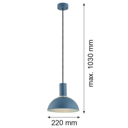 Argon 4221 - Lustr na lanku SINES 1xE27/15W/230V pr. 28 cm modrá