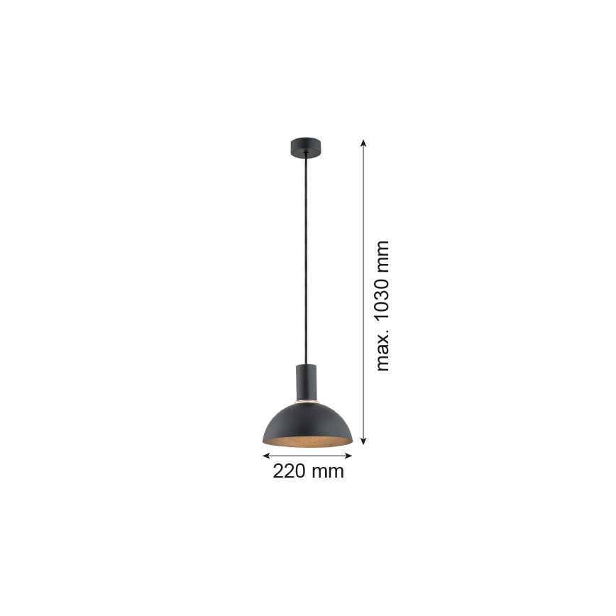 Argon 4222 - Lustr na lanku SINES 1xE27/15W/230V pr. 28 cm černá