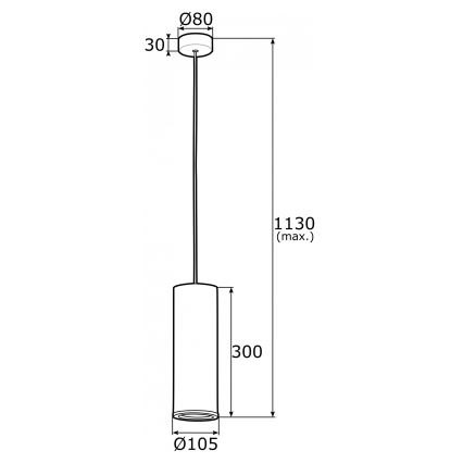 Argon 4246 - Lustr na lanku LINEA 1xE27/15W/230V mosaz/černá