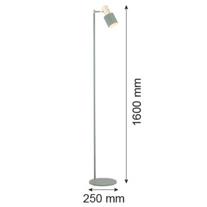 Argon 4271 - Stojací lampa DORIA 1xE27/15W/230V zelená/mosaz