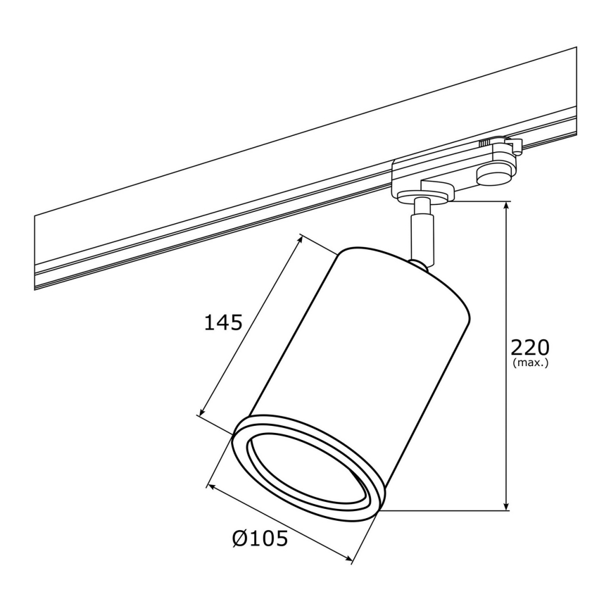 Argon 4303 - Bodové svítidlo do lištového systému DELF 1xE27/15W/230V zlatá