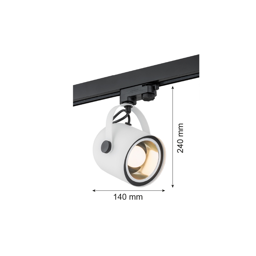 Argon 4309 - Bodové svítidlo do lištového systému NET 1xE27/15W/230V bílá