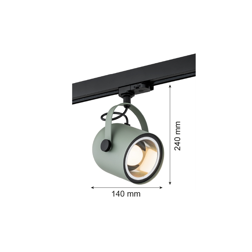 Argon 4310 - Bodové svítidlo do lištového systému NET 1xE27/15W/230V zelená