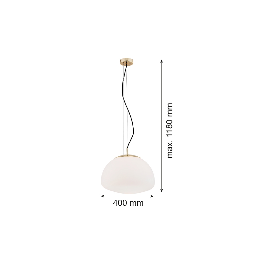 Argon 4317 - Lustr na lanku TRINI 1xE27/15W/230V pr. 40 cm zlatá