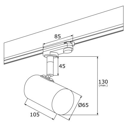 Argon 4323 - LED Bodové svítidlo do lištového systému HAGA LED/9W/230V zlatá