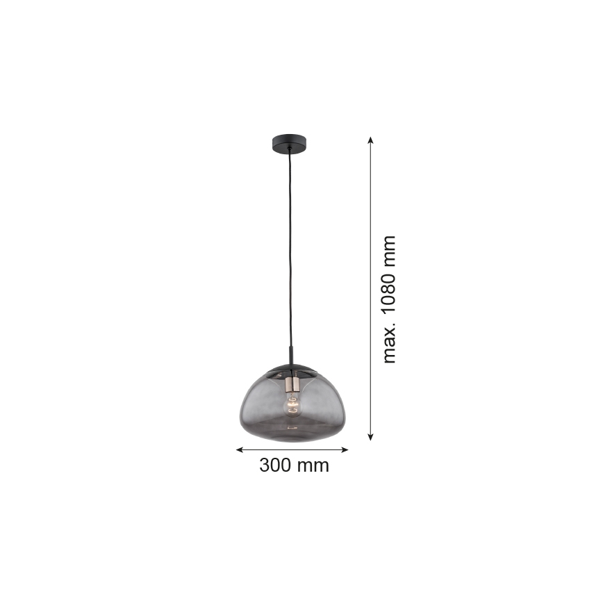 Argon 4334 - Lustr na lanku TRINI 1xE27/15W/230V černá
