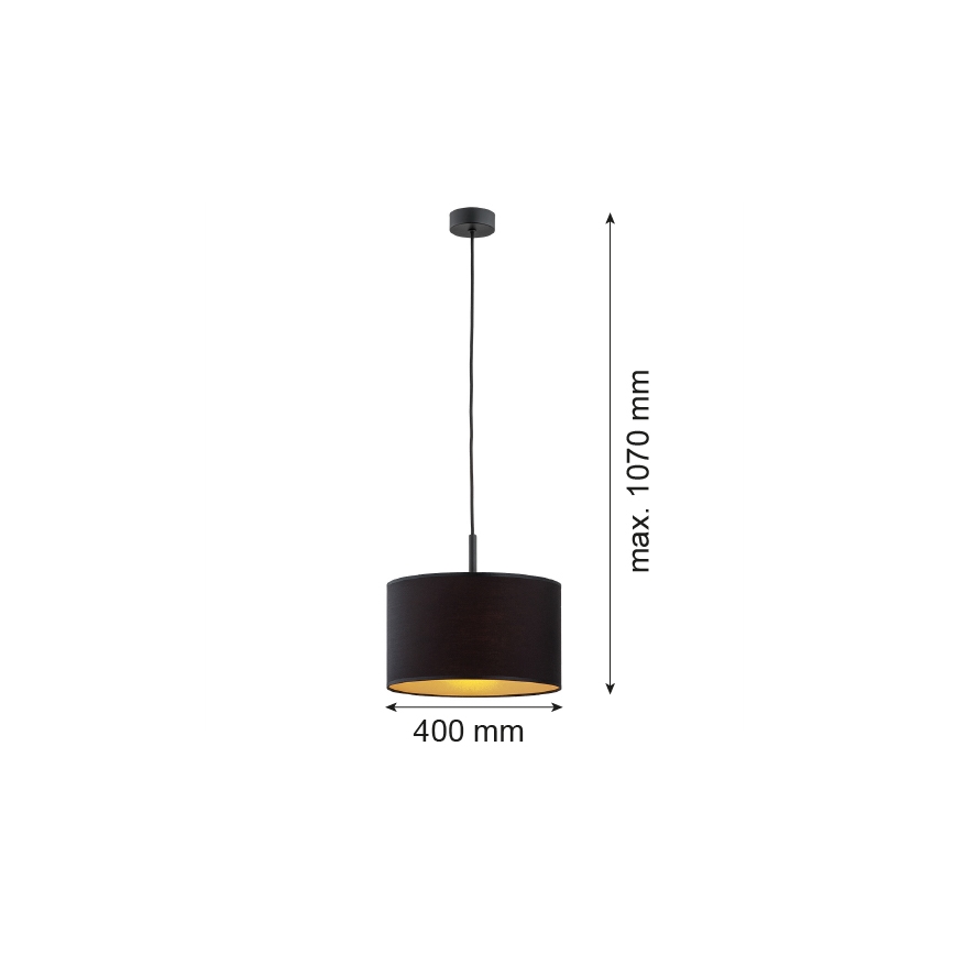 Argon 4341 - Lustr na lanku KARIN 1xE27/15W/230V černá/zlatá