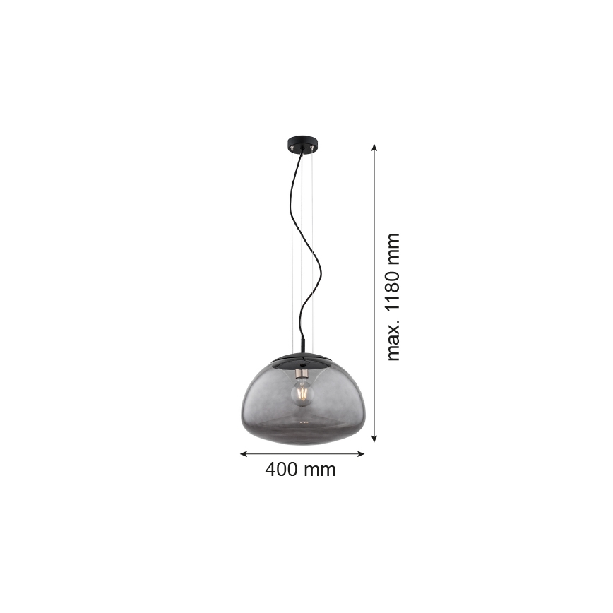 Argon 4350 - Lustr na lanku TRINI 1xE27/15W/230V pr. 40 cm černá