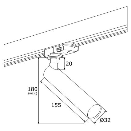 Argon 4353 - LED Bodové svítidlo do lištového systému ELBRUS LED/4,5W/230V bílá