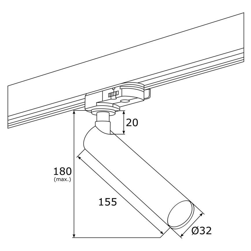 Argon 4355 - LED Bodové svítidlo do lištového systému ELBRUS LED/4,5W/230V černá