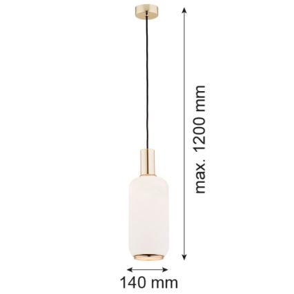 Argon 4356 - Lustr na lanku SAGUNTO 1xE27/15W/230V pr. 14 cm mosaz