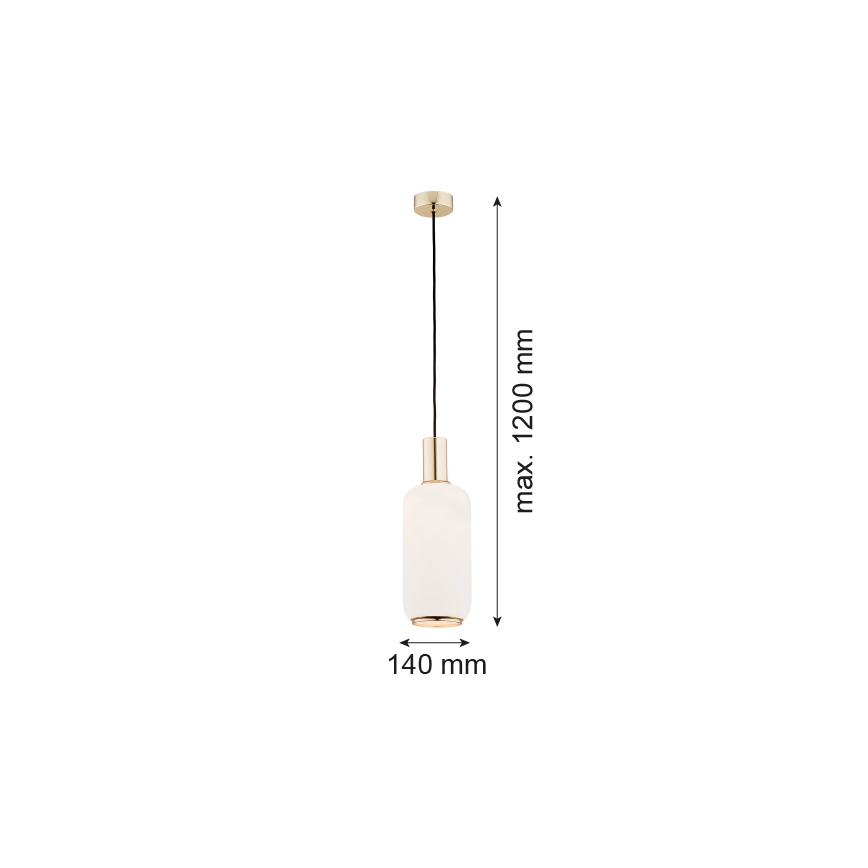 Argon 4356 - Lustr na lanku SAGUNTO 1xE27/15W/230V pr. 14 cm mosaz