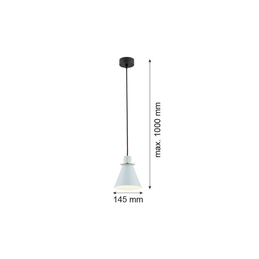 Argon 4682 - Lustr na lanku BEVERLY 1xE27/15W/230V modrá/zlatá