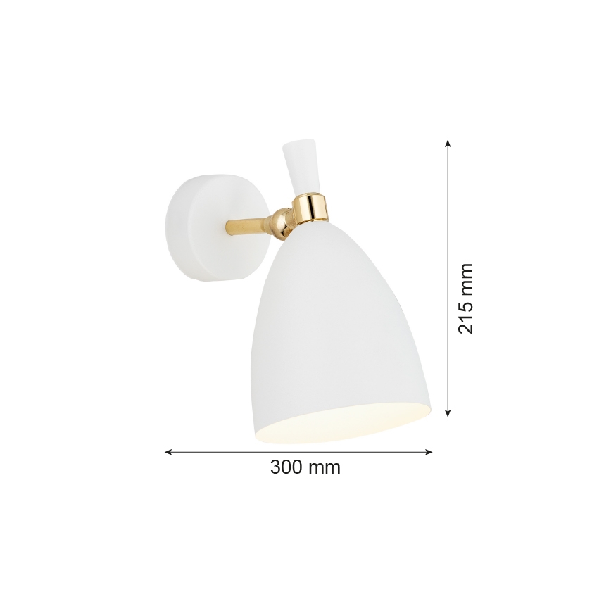 Argon 4699 - Nástěnné svítidlo CHARLOTTE 1xE27/15W/230V bílá/zlatá