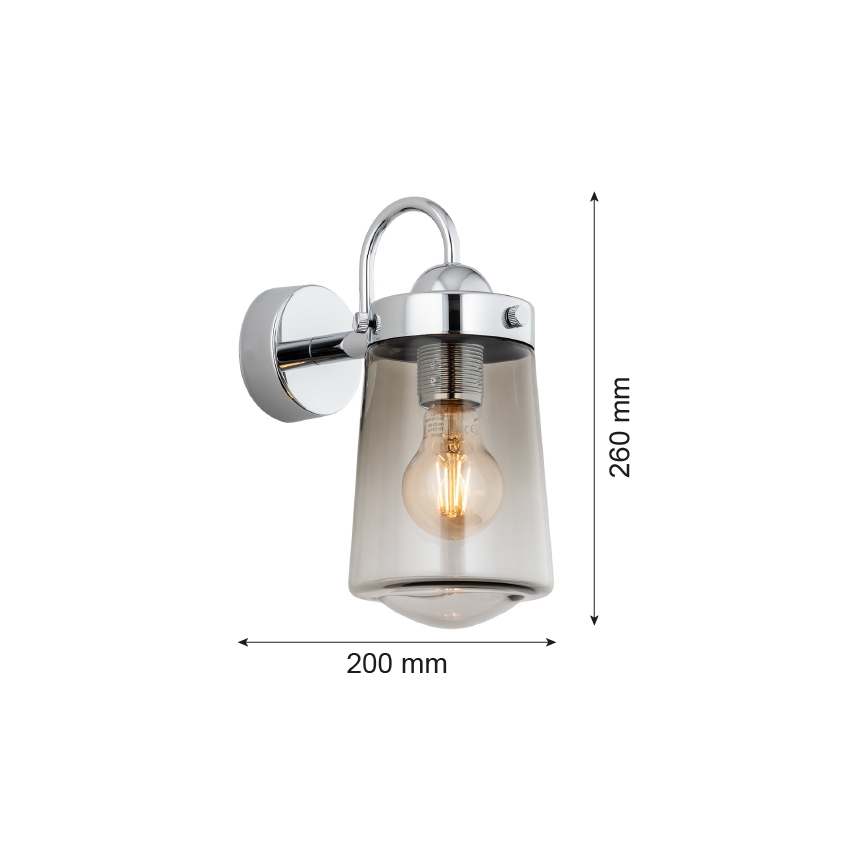 Argon 4718 - Koupelnové nástěnné svítidlo PASADENA 1xE27/15W/230V IP44