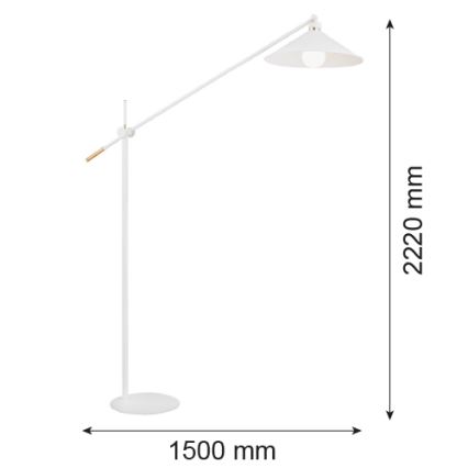 Argon 4731 - Stojací lampa NASHVILLE 1xE27/15W/230V bílá