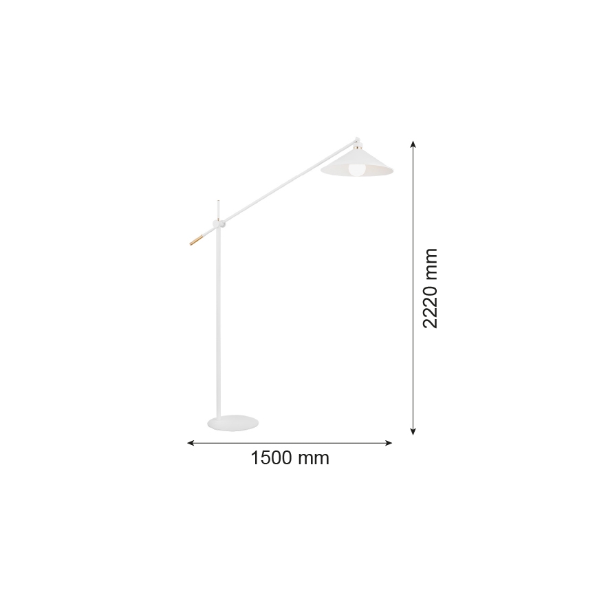 Argon 4731 - Stojací lampa NASHVILLE 1xE27/15W/230V bílá